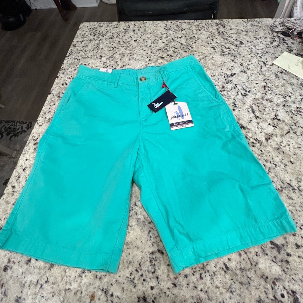 Johnnie-O shorts.  Green.  New with Tags.  Size 32.